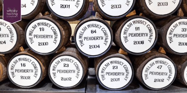 Barrels of Penderyn whisky