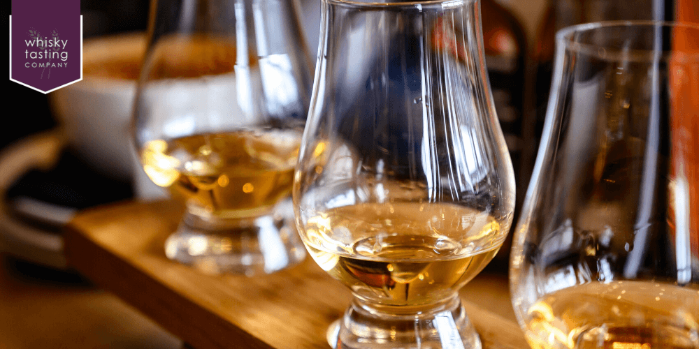 Selection of whiskies for whisky tasting experience