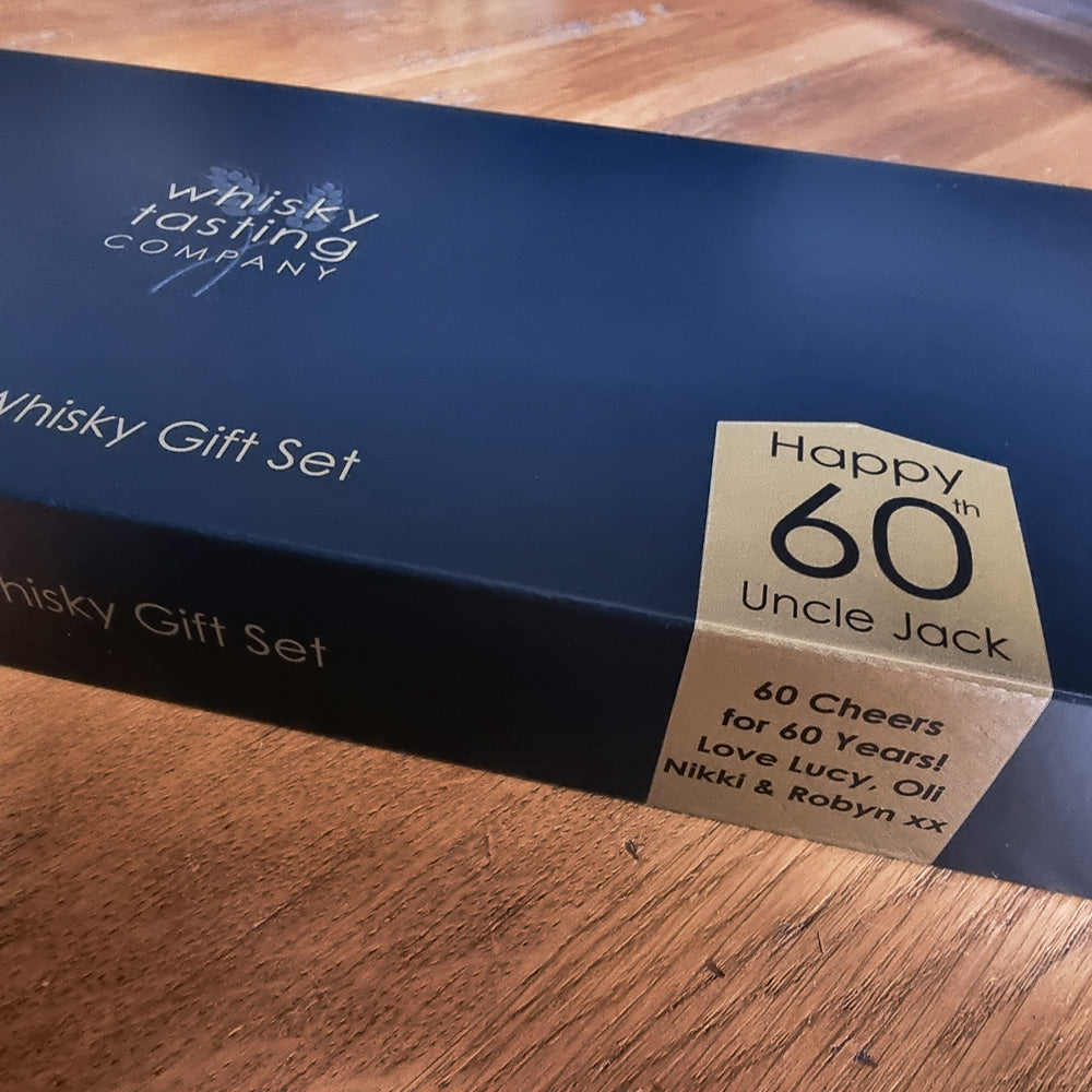 60th birthday whisky gift set for men