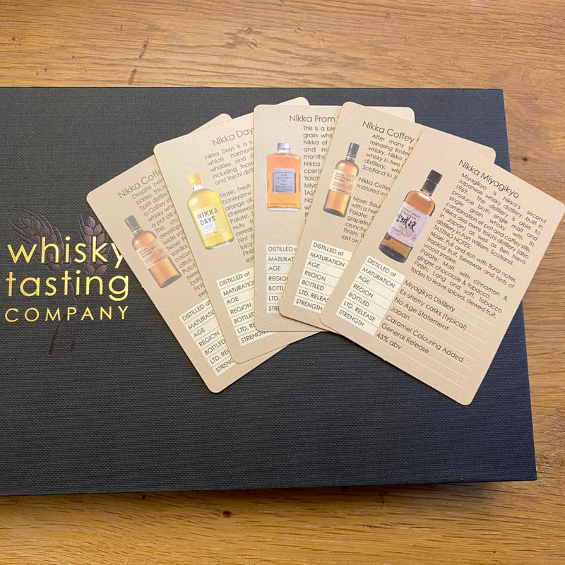 Whisky tasting cards for Japanese gift set