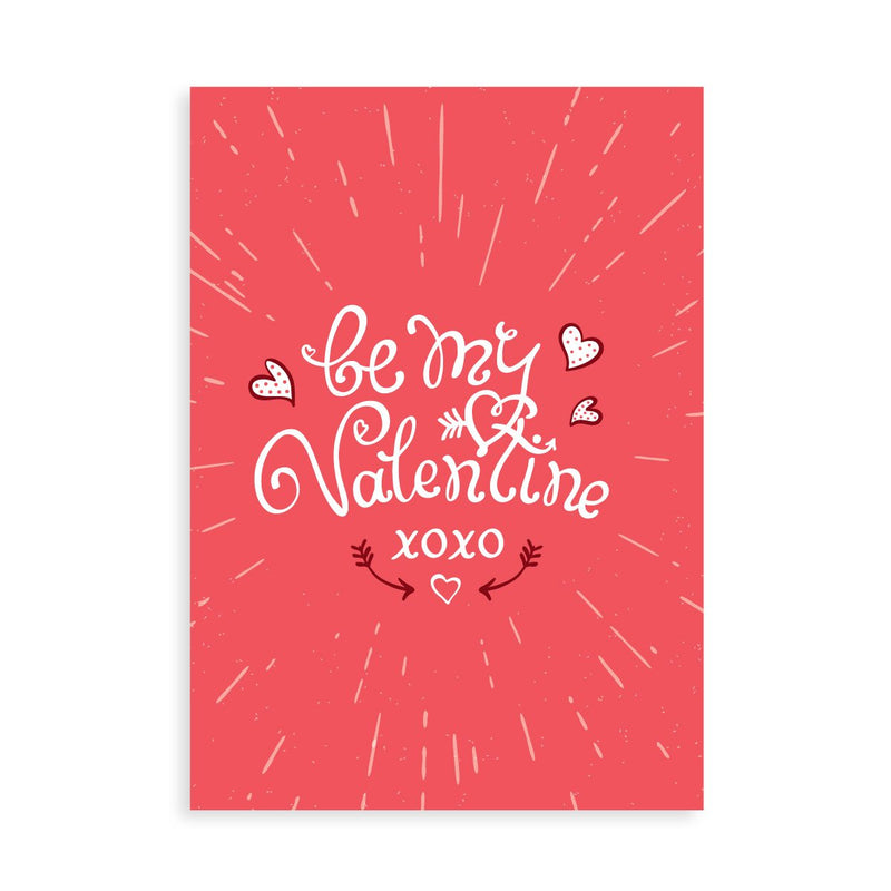 Be my Valentine Card with whisky, gin, vodka or brandy miniature