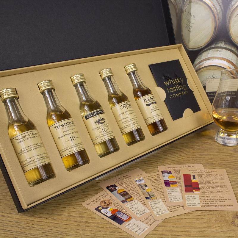 Whisky Gift Set with tasting cards in gift box